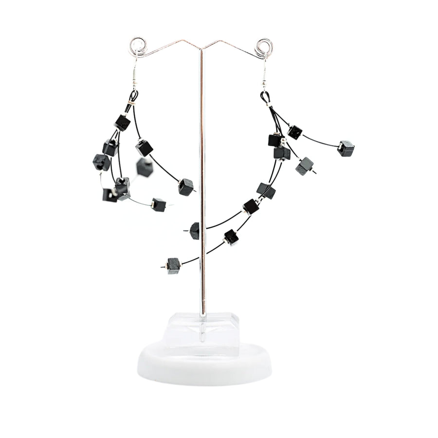 Black Pashmina Earrings