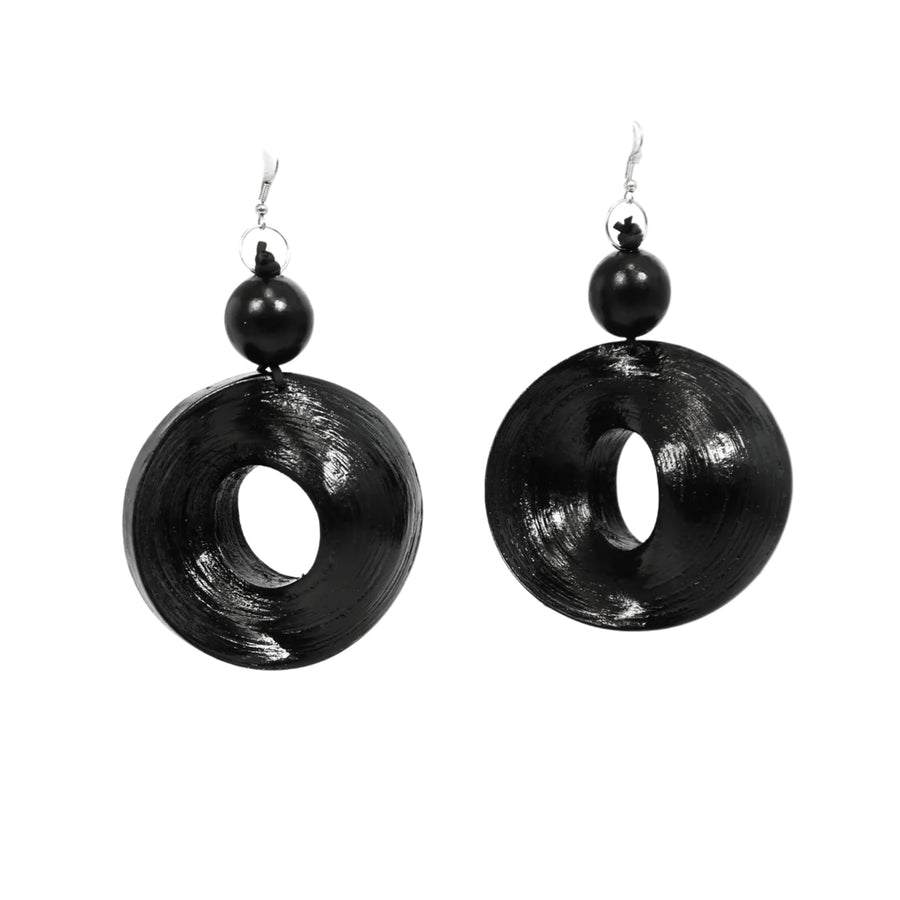 Upcycled Bamboo UFO Earrings