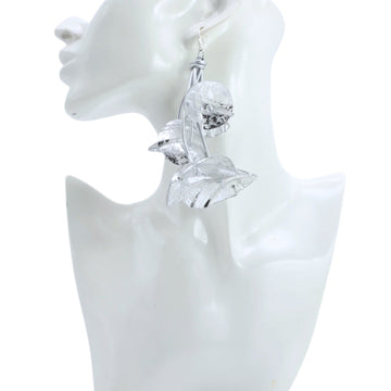 Silver WATER LILY EARRINGS