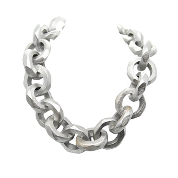Long Faceted Wooden Loop Chain