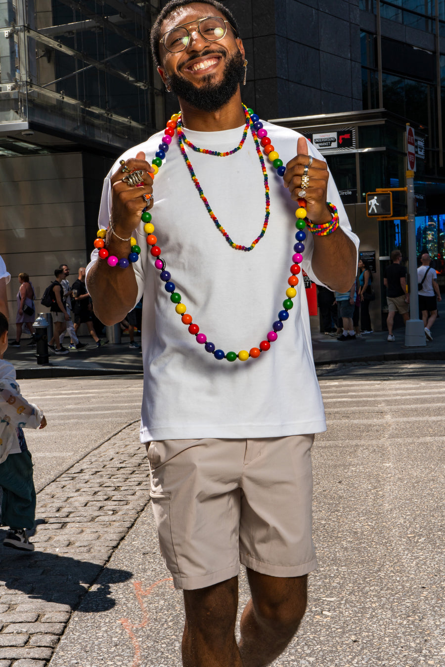 Wooden Beads Necklace - Rainbow