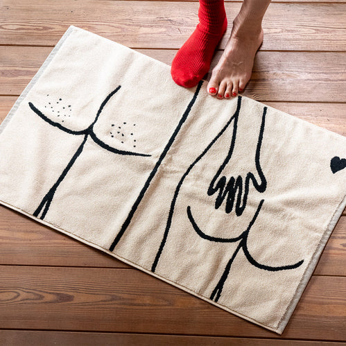 Bathmat Naked Couple Two-Sided