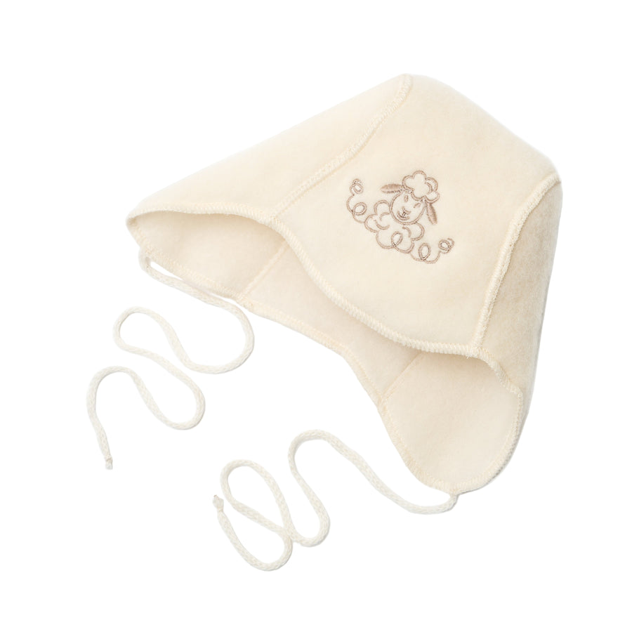 Newborn sheep baby hat  - Ecru