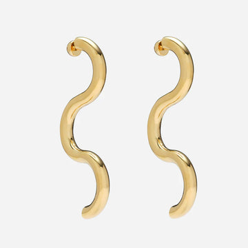Gold Serpentine Earrings