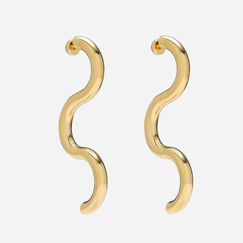 Gold Serpentine Earrings