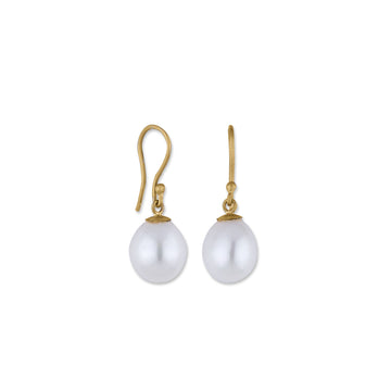 LYDIA BAROQUE PEARL EARRINGS - 24K YELLOW GOLD