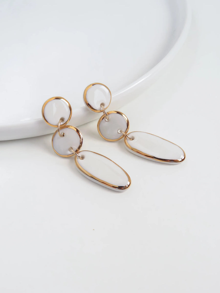 Lara Earrings - White