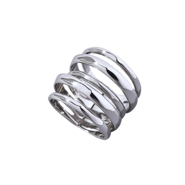 RHODIUM LAYERED RING - SIZE 7