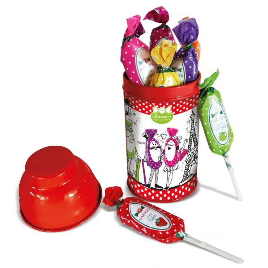 Assorted Fruit Lollipop Gift Tin