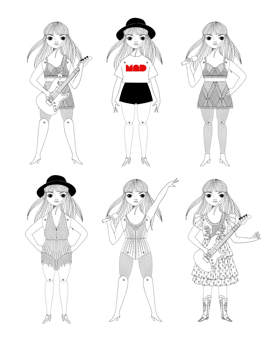 PLAY LIKE A POPSTAR PAPER DOLL