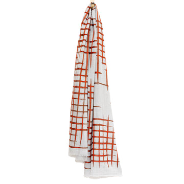 REPRISE WOOL SCARF-RED