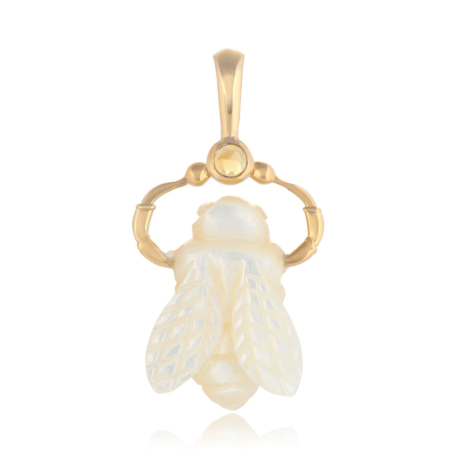 14k Gold Bee Pendant