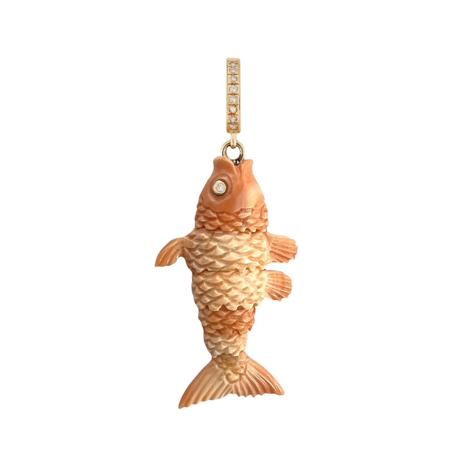Articulated Fish Apricot Conch Shell