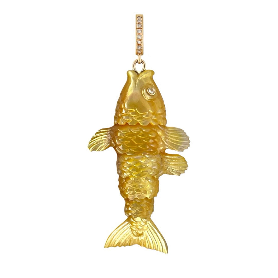 Articulated Fish Gold Mother of Pearl