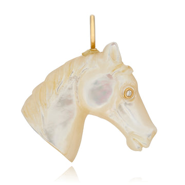 Mother of pearl White Horse