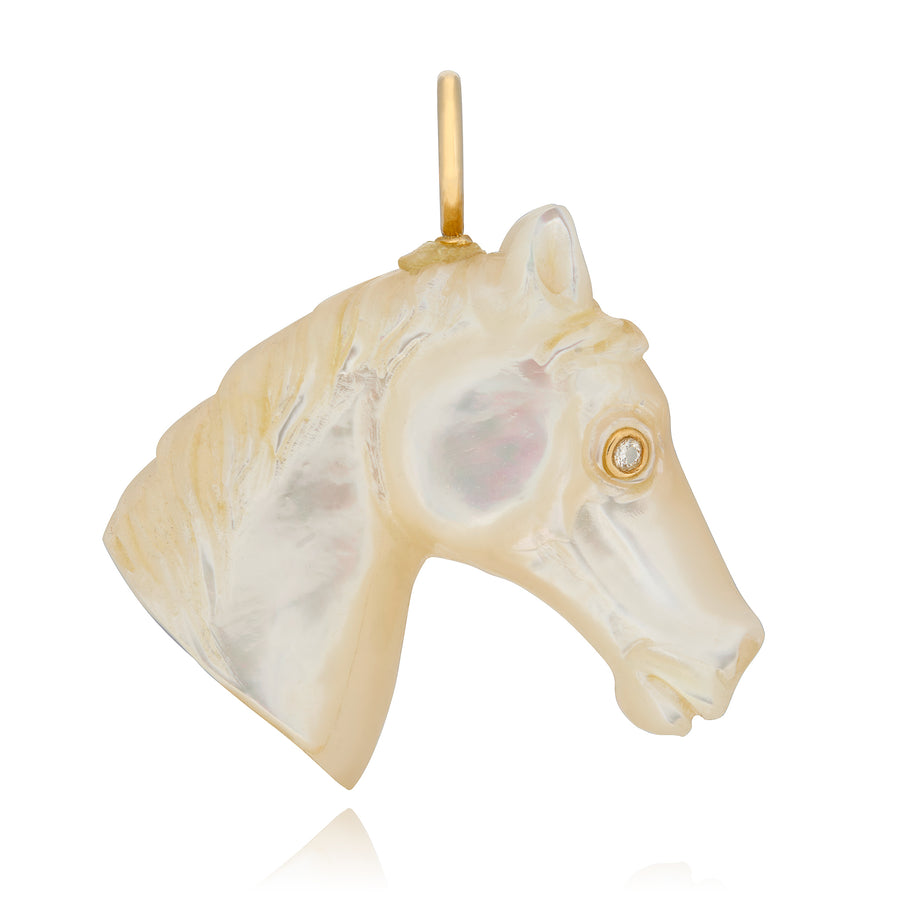 Mother of pearl White Horse