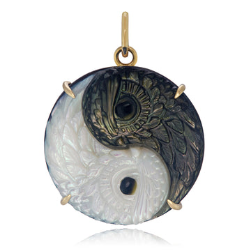 Moring Bird and Night Owl Yin Yang Charm