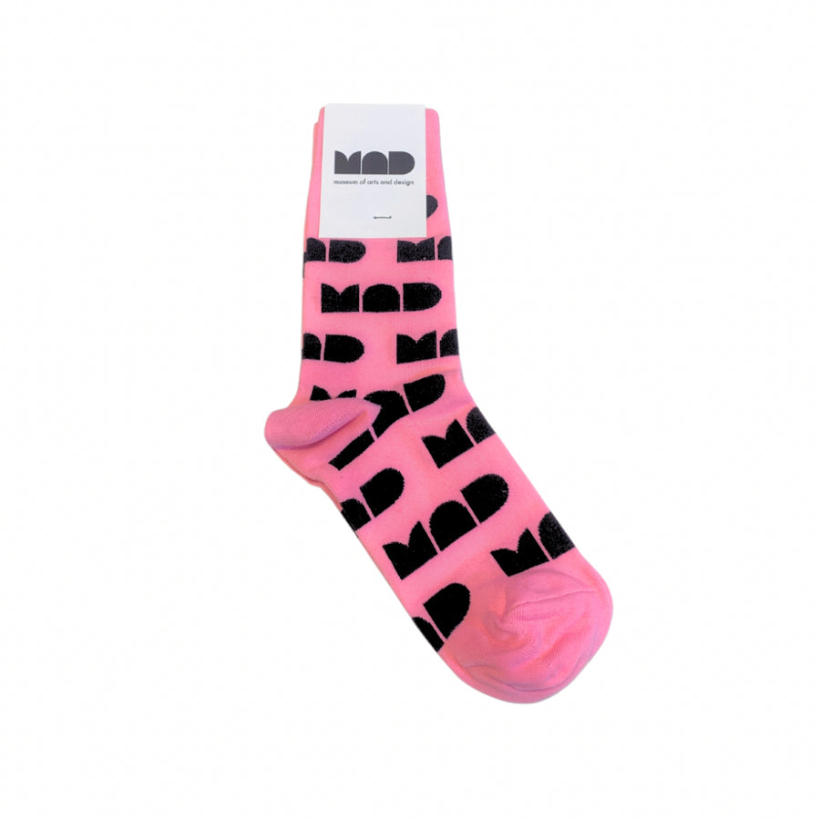 MAD Crew Socks - Pink & Black