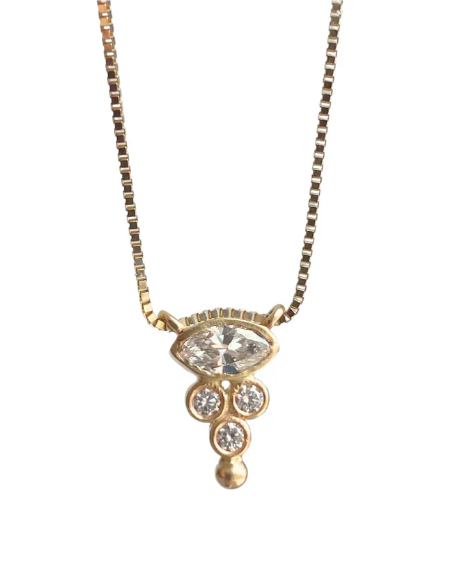 Marquise Triple Diamond Necklace