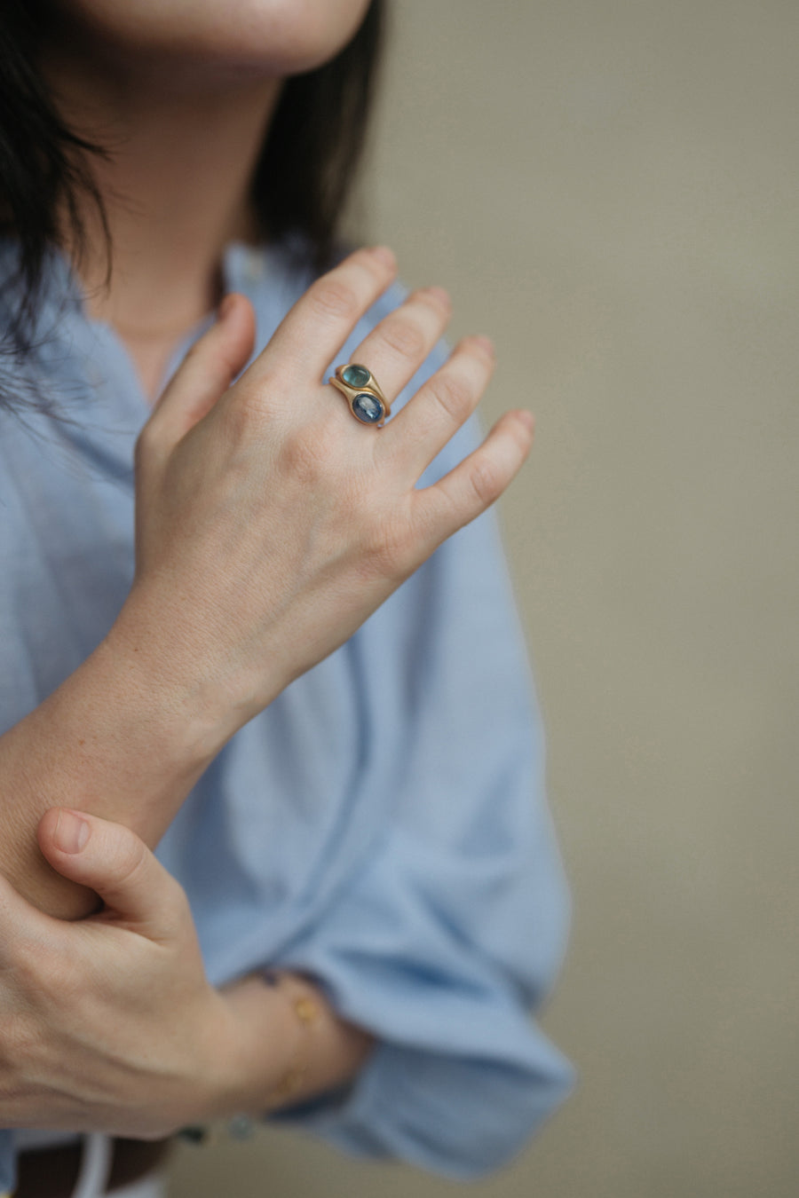 Green Maxi Yui Ring - Size 7