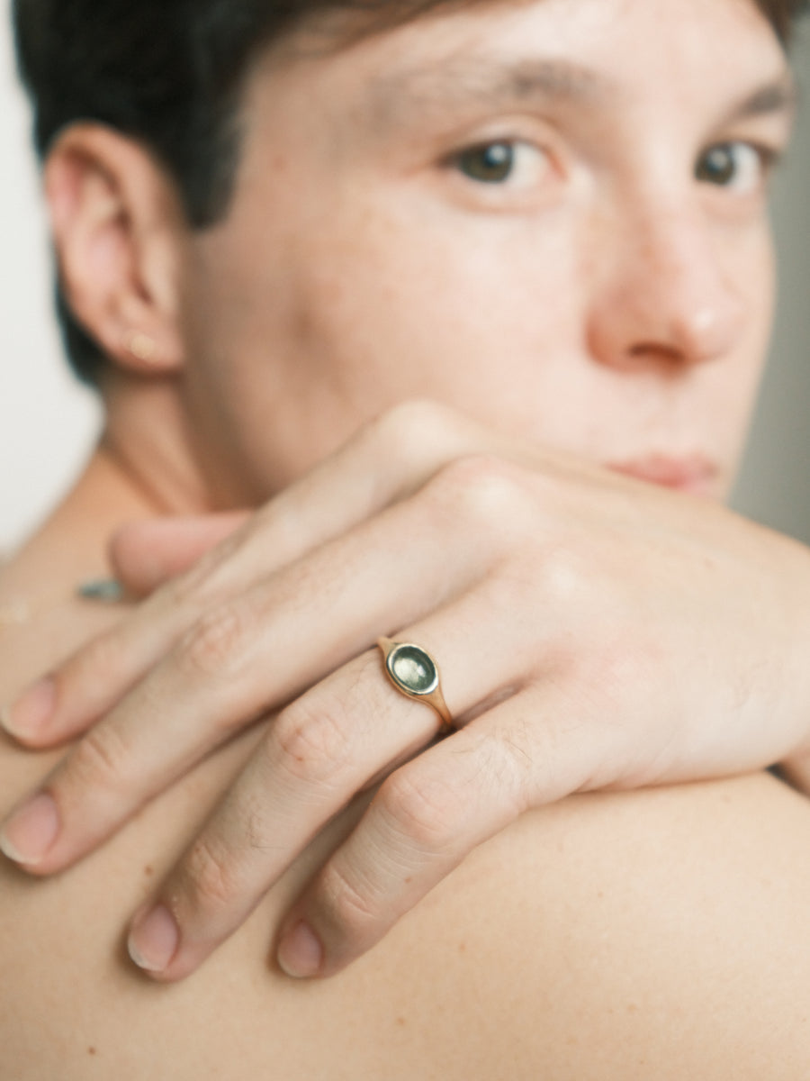 Green Maxi Yui Ring - Size 7