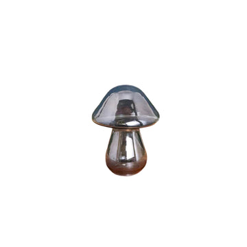 Onyx Luster Glass Mushroom - Medium