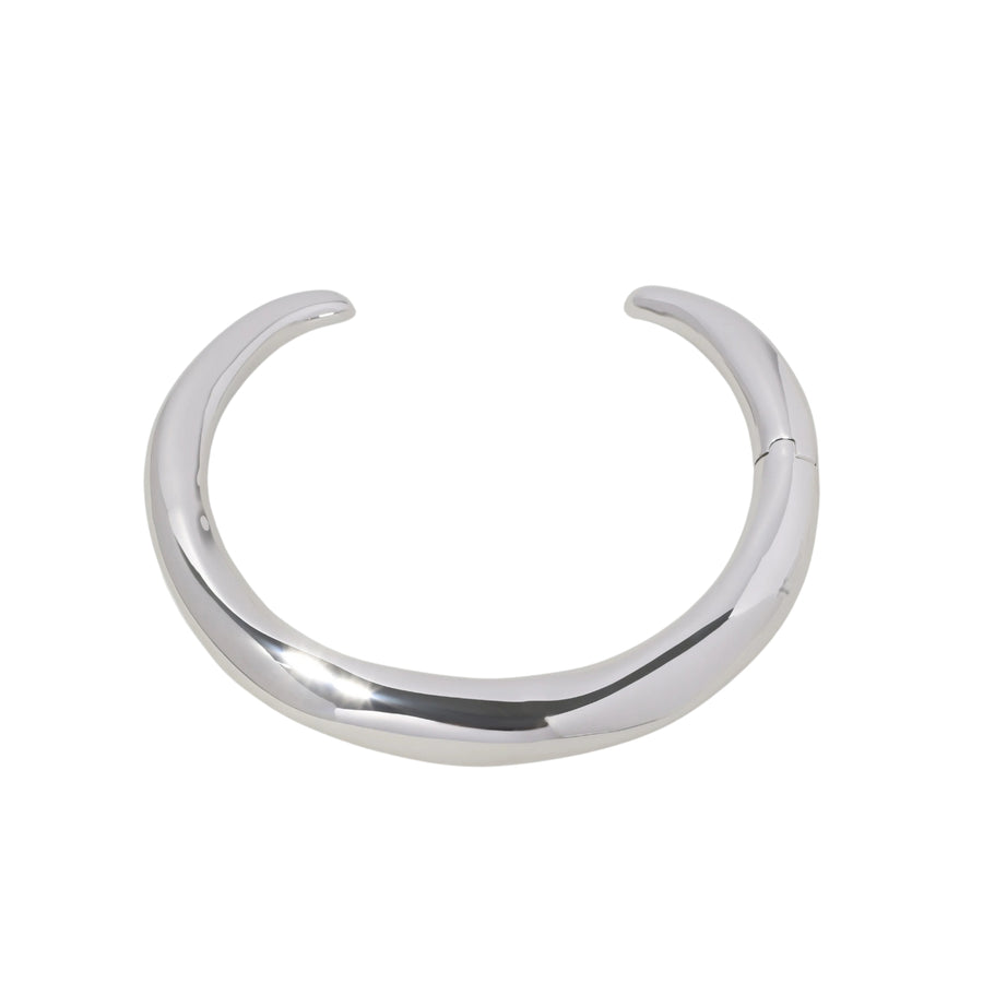 METAL HINGE COLLAR NECKLACE - Silver