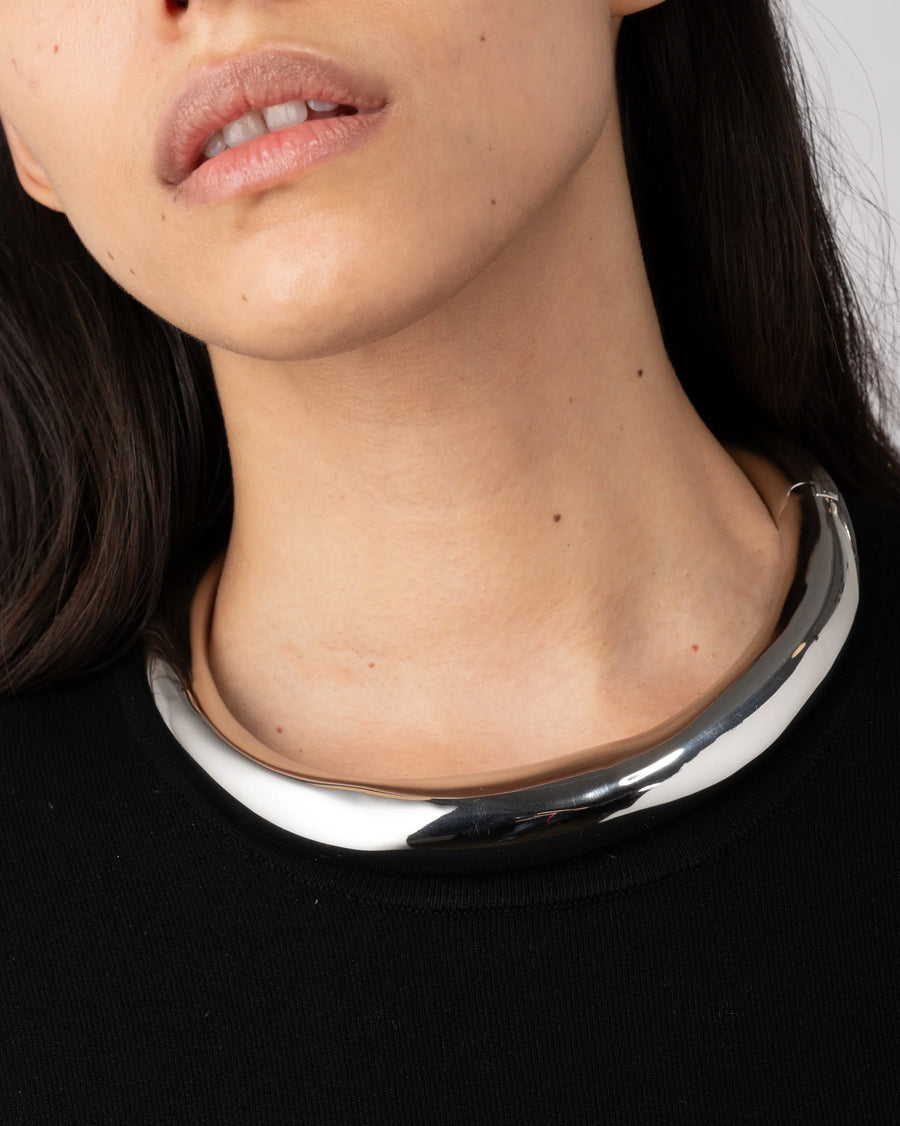 Heavy Goth Punk Leather & Metal Choker Chain Collar Necklace (5 COLORS –  darksidewear