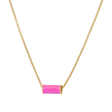 PINK MINI TUBE NECKLACE