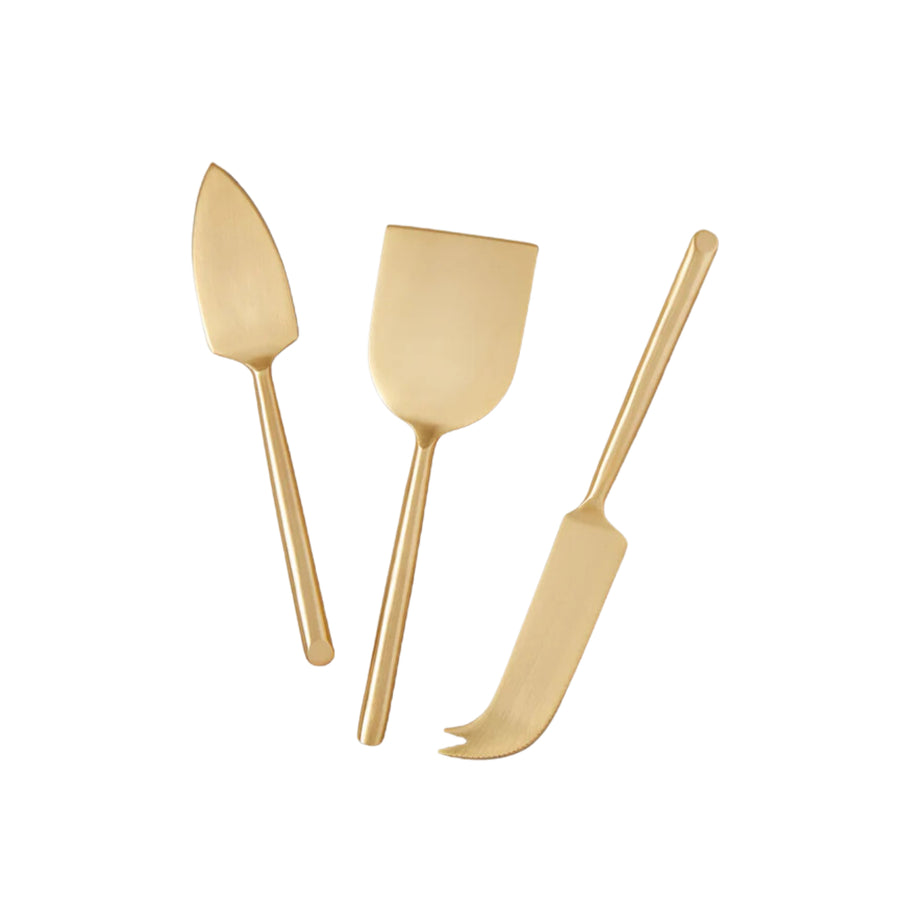 Matte Gold Cheese Set