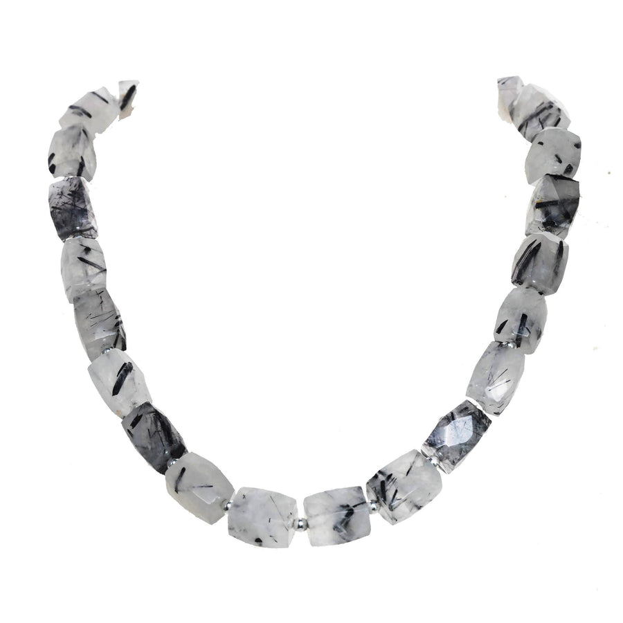 Faceted Black Tourmaline Necklace