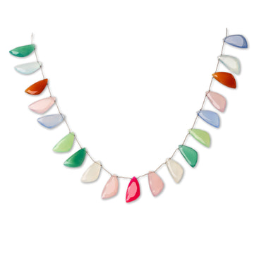 Multicolor Sail Cut Onyx Necklace