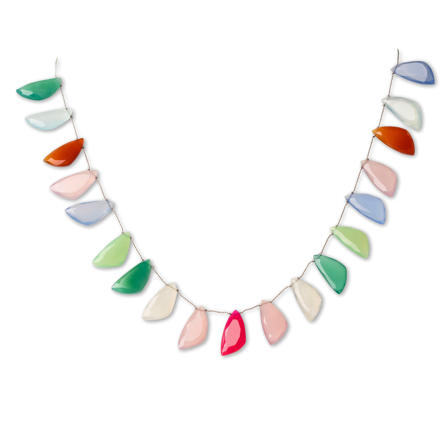 Multicolor Sail Cut Onyx Necklace