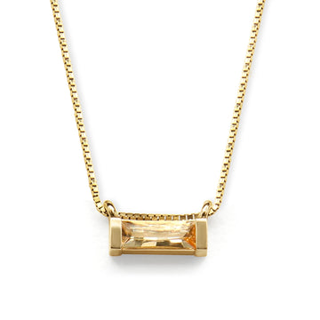 Farrah Imperial Topaz Baguette Necklace