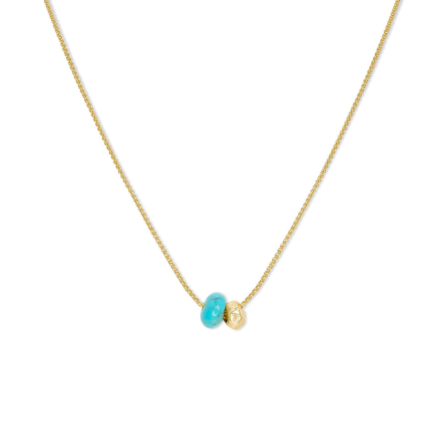 Turquoise Dual Bead Necklace