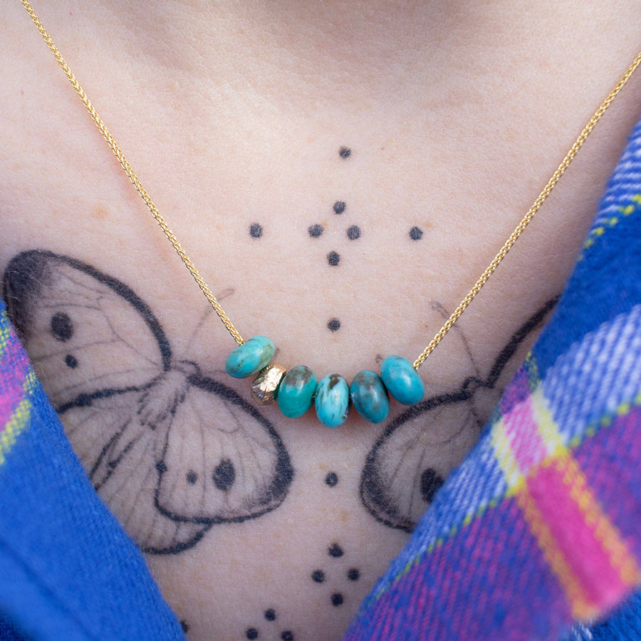 5-Turquoise Bead Necklace