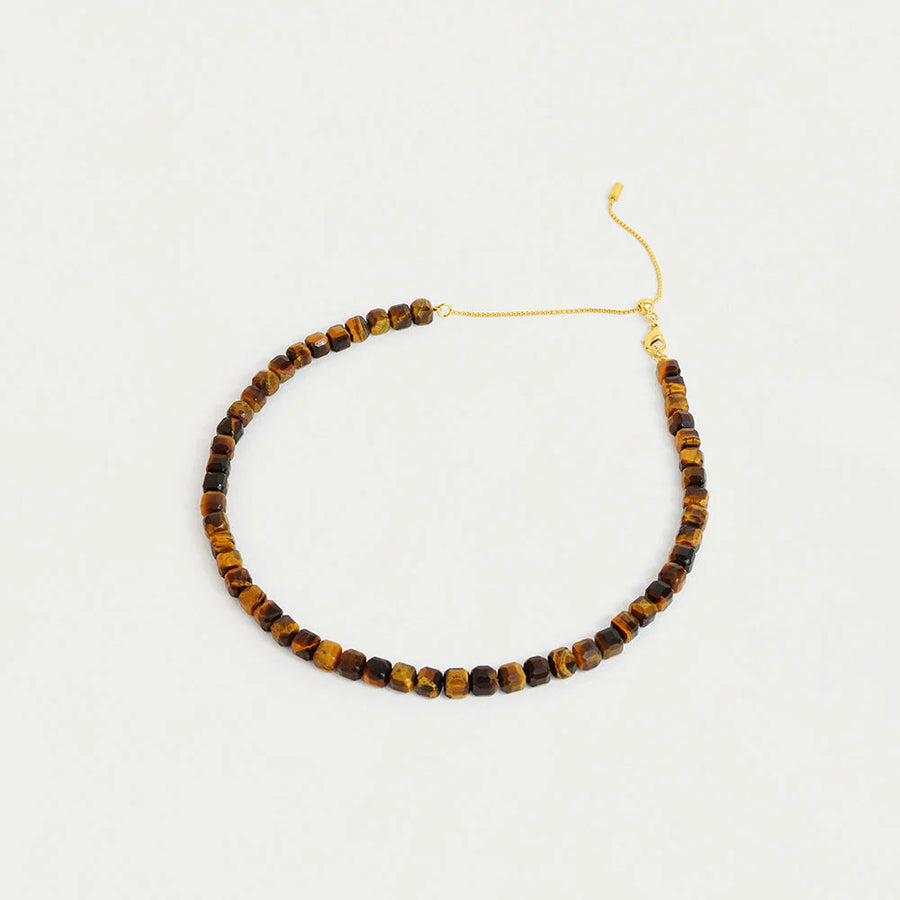 NOMAD BEADED TIGER'S EYE NECKLACE