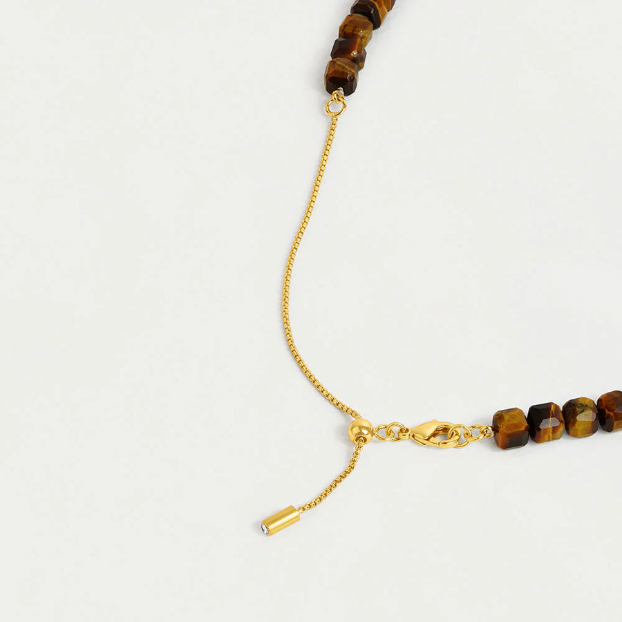 NOMAD BEADED TIGER'S EYE NECKLACE