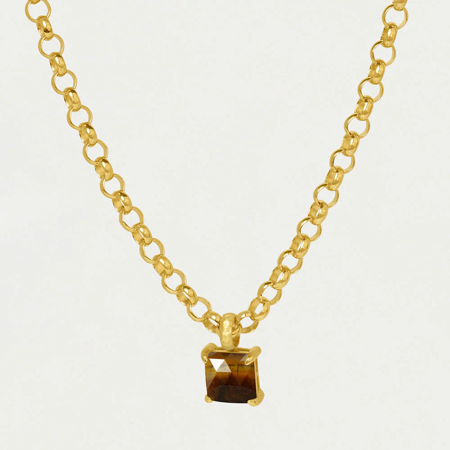 NOMAD STATEMENT GEMSTONE Necklace - Tigers Eye Pendant