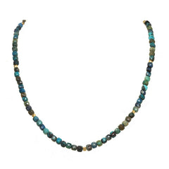 Faceted Turquoise Vermeil Beaded Necklace