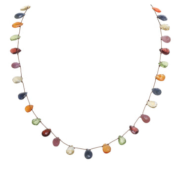 LTD ED Sapphire, Citrine, Peridot, Carnelian, Garnet Necklace