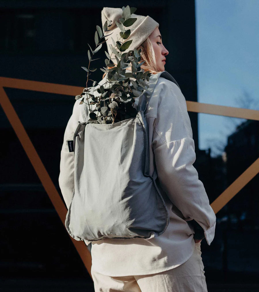 Gray convertible Tote Backpack