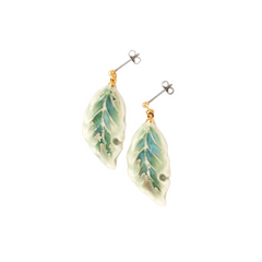 Oak Leaves Green Pierced earrings