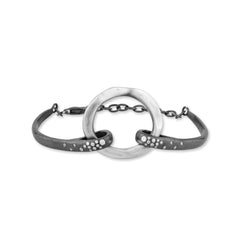 Orion Bracelet with Diamonds Silver Center