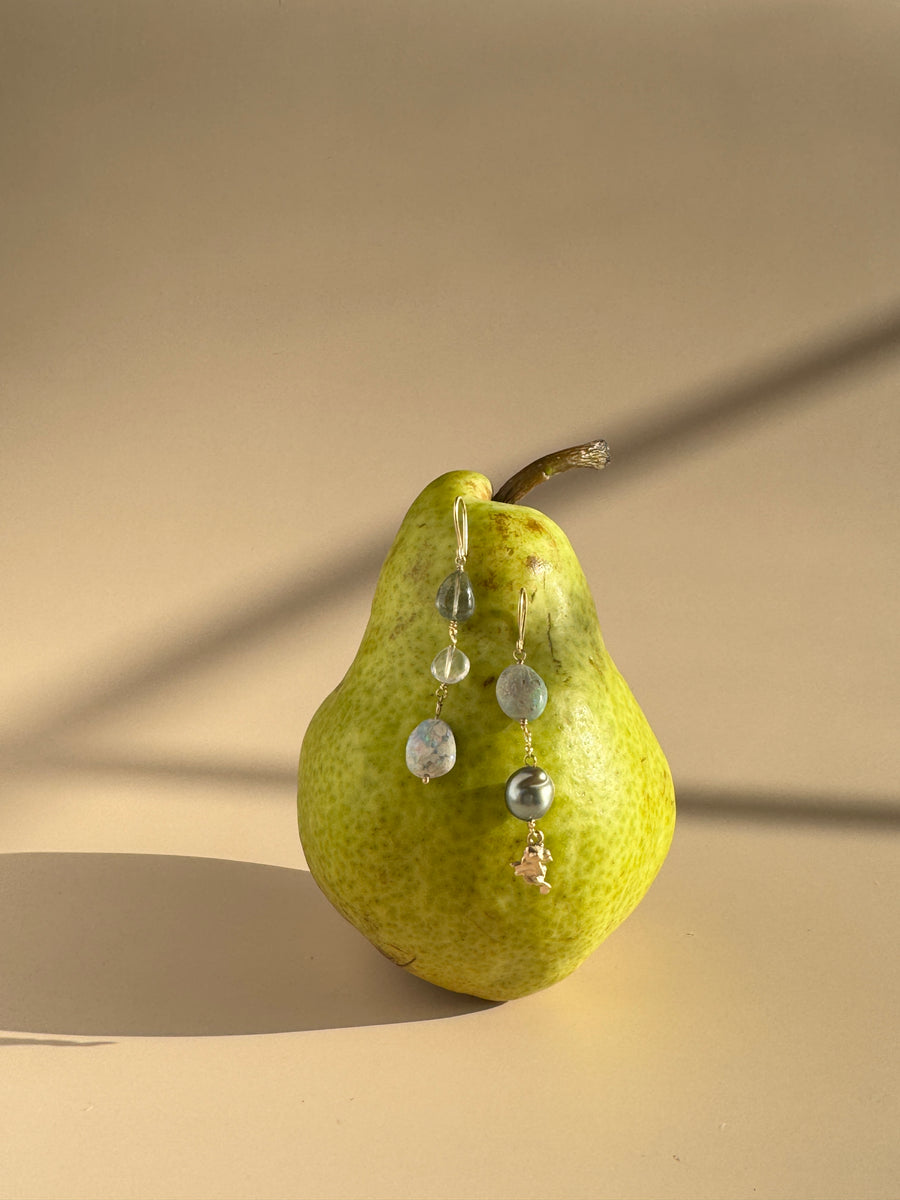 Pistachio Tahitian Pearl Confetti Earrings