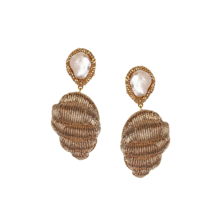 Conch Earrings - Gold