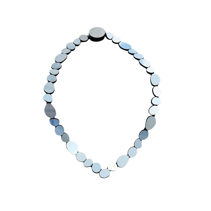 Organic Reflections V Necklace - Simple Silver