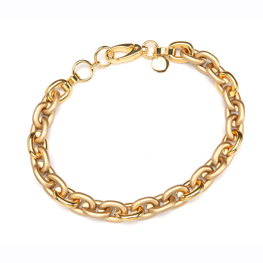 Barile Mini Bike Chain Necklace - Gold