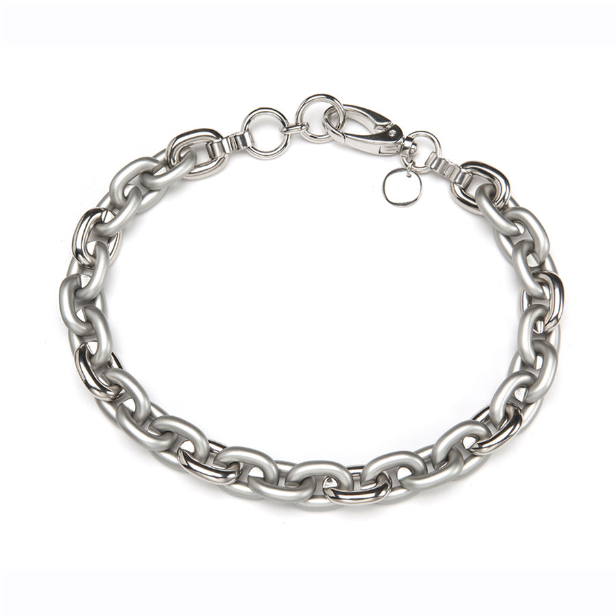 Barile Mini Bike Chain Necklace - Silver