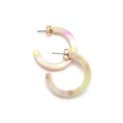 Fia Hoop Earrings - Lemon Drop